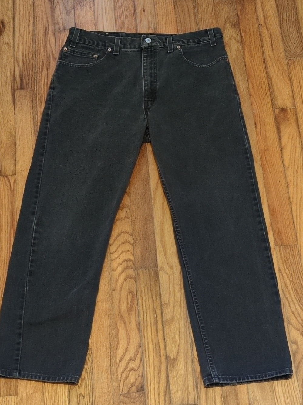 VTG Levi’s 505 Faded Black Denim Jeans Regular Straight Leg (Fit 34x29) 90s USA
